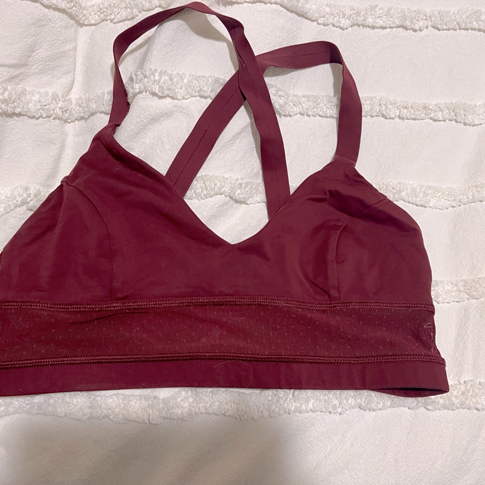 Lululemon Sports Bra in Maroon/Burgundy